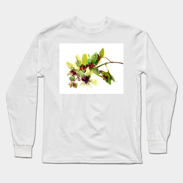 Green Orchid Flower Long Sleeve T-Shirt by surenart